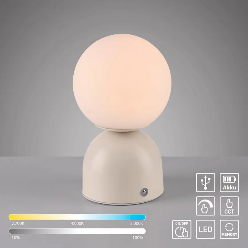 SCHÖNER WOHNEN-Kollektion Akkuleuchten|Tischlampen|Akku-Tischleuchte Rudi