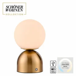 SCHÖNER WOHNEN-Kollektion Akku-Tischleuchte Rudi