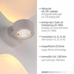 Akku-Wandleuchte Chia Wandleuchten