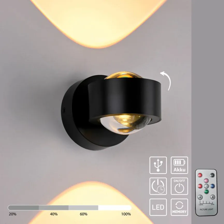 JUST LIGHT. Akku-Wandleuchte Chia