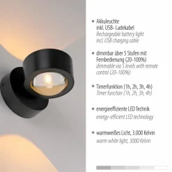 JUST LIGHT. Akku-Wandleuchte Chia