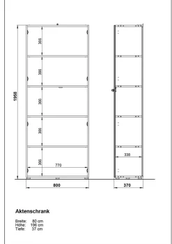 Outlet Aktenschrank Montevideo Büroschränke & Regale