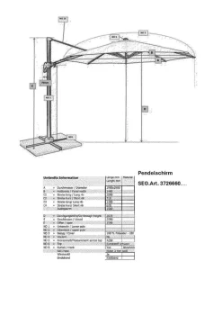 Doppler Ampelschirm Ravenna AX 300 x 300 cm