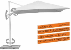 Schneider Schirme Ampelschirm Rhodos Twist Bianco 300x300