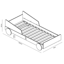 Kinder Autobett Arthur 90 x 200 cm