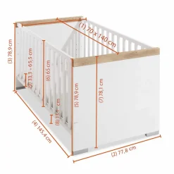 Kinder Paidi Babybett Kira 70 x 140 cm