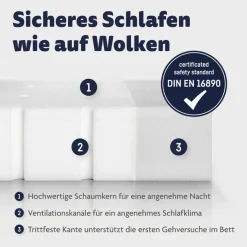 Kinder Ergodream Babymatratzen|Babymatratzen|Baby-Kaltschaummatratze Air Classic 70 x 140 cm