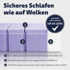 Kinder Ergodream Babymatratzen|Babymatratzen|Baby-Kaltschaummatratze Air Cube 70 x 140 cm