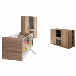 Outlet Babyzimmer-Set Cariba 3tlg. Kinder Babyzimmer-Komplettsets|Babyzimmer-Komplettsets