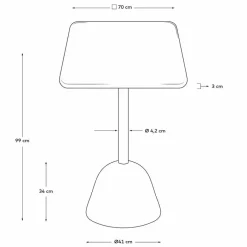 Hot Bartisch Saura 70 x 70 cm Bartische|Gartentische