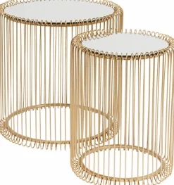 KARE DESIGN Beistelltisch Wire Messing 83457 2er Set