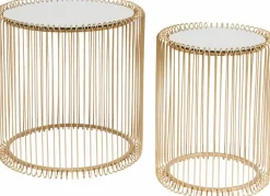 KARE DESIGN Beistelltisch Wire Messing 83457 2er Set
