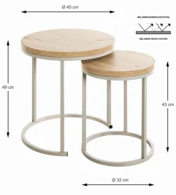 Clearance Beistelltisch-Set Levi Couchtische