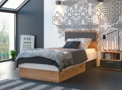 Kinder Wójcik Bett mit Polsterkopfteil Twenty 90 x 200 cm