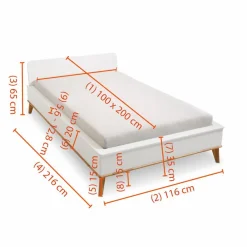 Discount Bett Vivo 100 x 200 cm Kinder Jugendbetten|Jugendbetten