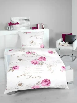 Betten Duscher Bettwäsche|Bettwäsche Diary Rose 135 x 200 cm