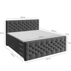 Boxspringbett Lanciano 180 x 200 cm