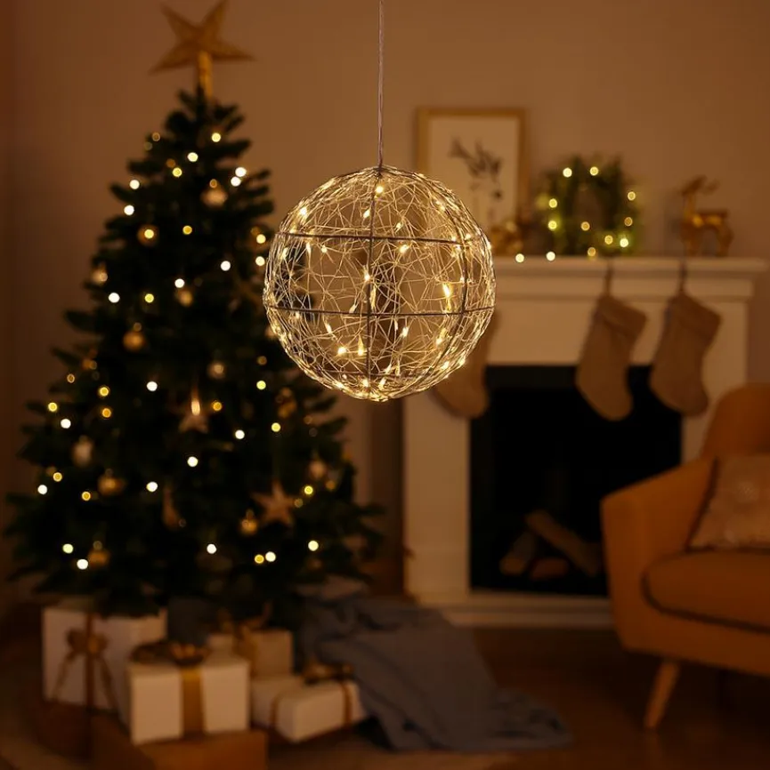 Dekoleuchte Drahtkugel Leuchtobjekte