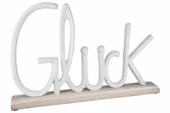 DAHEIM Deko-Objekt Schriftzug - Glück 43 cm