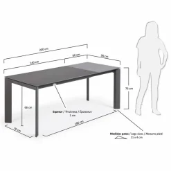 Kave Home Esstische|Esstisch mit Auszug Atta 140/200 x 90 cm