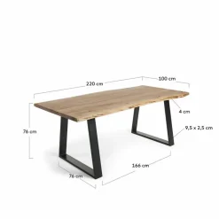 Kave Home Esstische|Esstisch Sono 220 x 100 cm