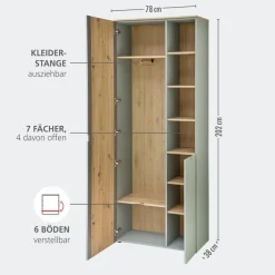 Innostyle Garderobenschränke|Garderobenschrank Bari