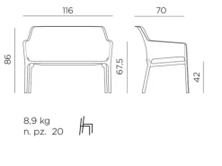Nardi Gartenbank Net Lounge