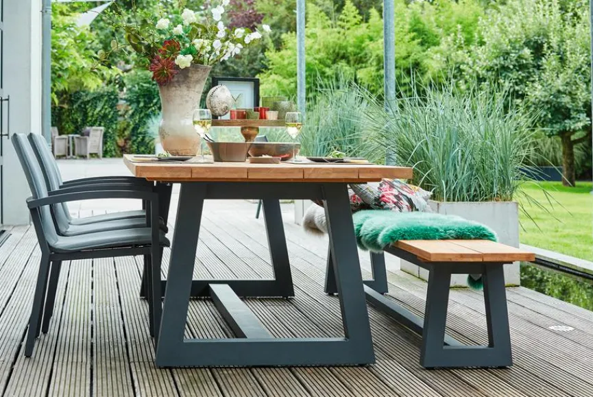 Outlet Gartenbank Ovada 280 x 40 cm Gartenbänke|Balkonbänke