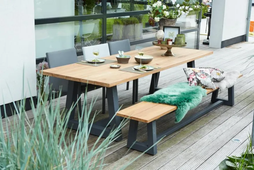 Outlet Gartenbank Ovada 280 x 40 cm Gartenbänke|Balkonbänke