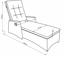 Online Gartenliege Deluxe Lounge Grau Loungeliegen|Gartenliegen