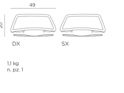Nardi Gartenliege 2tlg. Armlehnen Atlantico