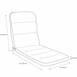 Gartenliegen-Auflagen|Gartenliegen-Auflage Kreta 65 x 200 cm