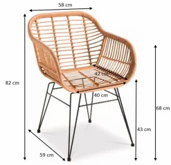 Loungesessel|Gartenstühle|Gartensessel Tonga, PE-Geflecht