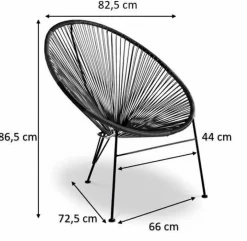 Gartenstuhl Egg, PE-Geflecht