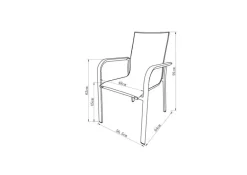 Gartenstühle|Balkonstühle|Gartenstuhl Luca, Aluminium