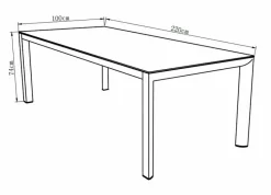 Sale Gartentisch Deluxe Alu 220 x 100 Gartentische