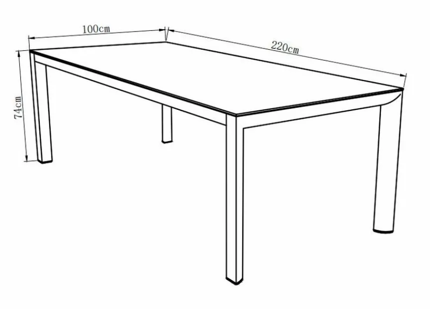 Sale Gartentisch Deluxe Alu 220 x 100 Gartentische