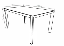 Gartentisch Deluxe Alu 160 x 90