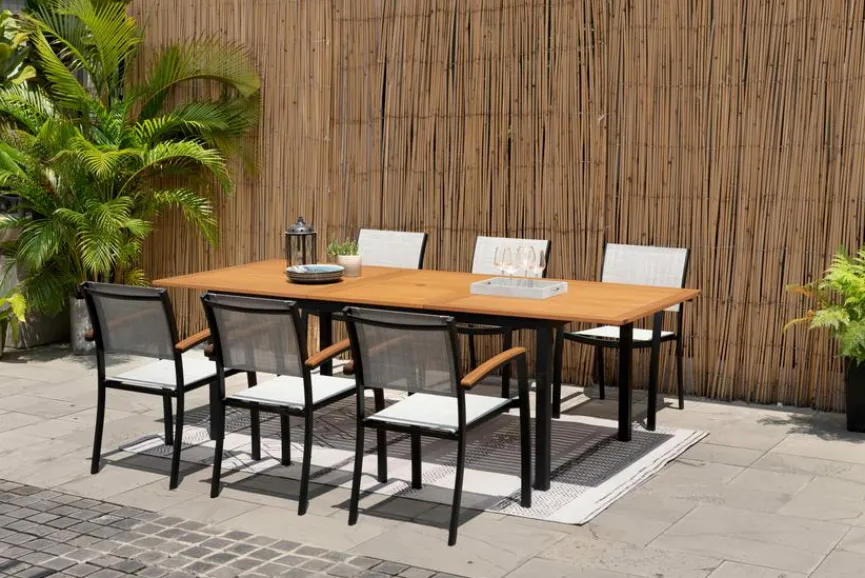 Best Gartentisch ausziehbar Kingsbury 180 x 100 cm Gartentische