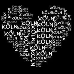 Clearance Glasbild 30 x 30 cm Köln - Herz Bilder Ohne Rahmen