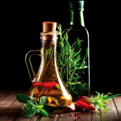 EUROART Bilder Nach Themen|Bilder Ohne Rahmen|Glasbild 20 x 20 cm Oil and Vinegar I