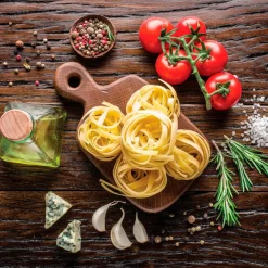 EUROART Bilder Nach Themen|Bilder Ohne Rahmen|Glasbild 20 x 20 cm Pasta Parade IV