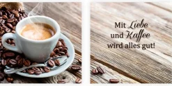Hot Glasbild 2tlg. Liebe und Kaffee Bilder Ohne Rahmen|Bilder Nach Themen