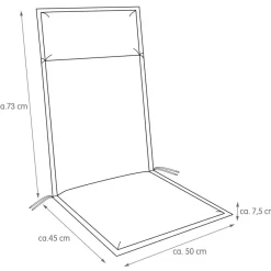 Sale Hochlehner-Auflage Unica 116 x 50 cm Gartenstuhl-Auflagen
