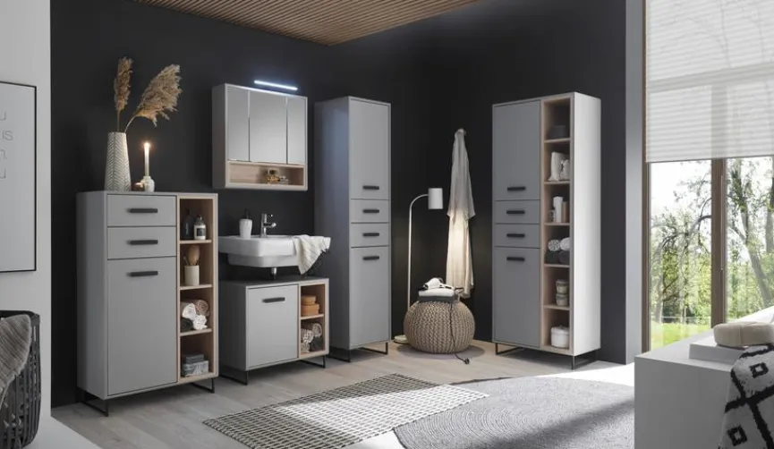 Badschränke|Hochschrank Tunis