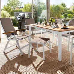 Gartenhocker Und Fußablagen|Hocker Verona, Alu/Textilene