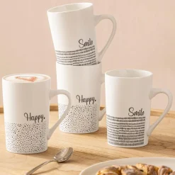 Kaffee & Tee|Kaffeebecher Smile, Happy 385 ml