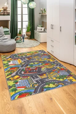 Clearance Kinderteppich City 80 x 140 cm Kinder Kinderteppiche|Kinderteppiche