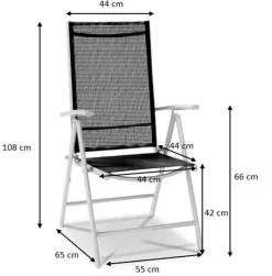 Klappstuhl Adria, Alu/Textilene