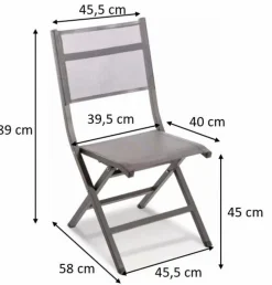 Balkonstühle|Gartenstühle|Klappstuhl Picton, Aluminium